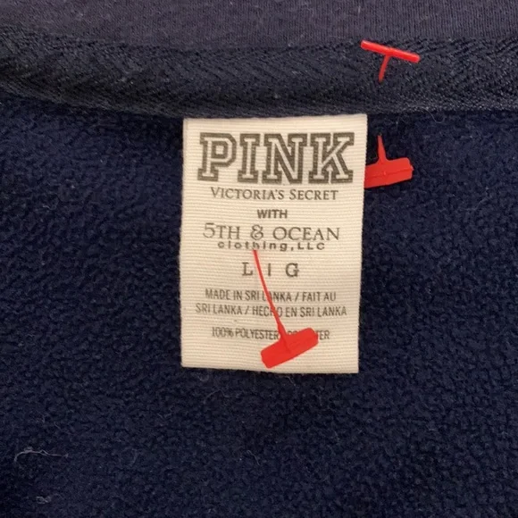 PINK  MN Twins Zippered Sweatshirt/Jacket Dark Blue Front and back Logo Baseball - Picture 3 of 5